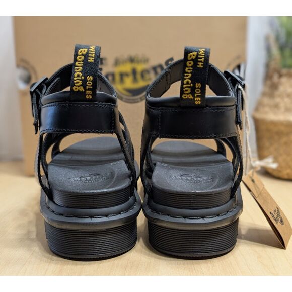 Dr. Martens Blaire Black Brando Leather Strap Fisherman Sandals UK 8 NIB - Picture 7 of 14